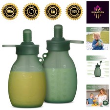 Dishwasher Safe 9oz Reusable Pouches   Perfect for Homemade Baby Food, 2 Pack