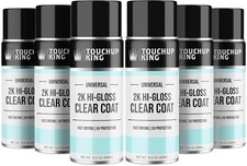Six Pack Of 2k Glamour High Gloss Aerosol Cans Clear Coat
