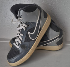 Nike Court Borough Mid Gray/Black Mid Top Leather Sneaker US 7Y MPN 615158-011