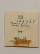 Hamilton 290751, Setting Lever, Nos, Watch Part