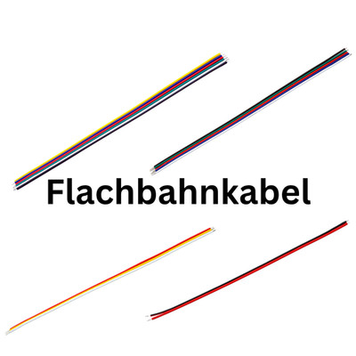 Flachbandkabel für LED Streifen Strip CCT / RGBW / RGBCCT Verbindungskabel 24V