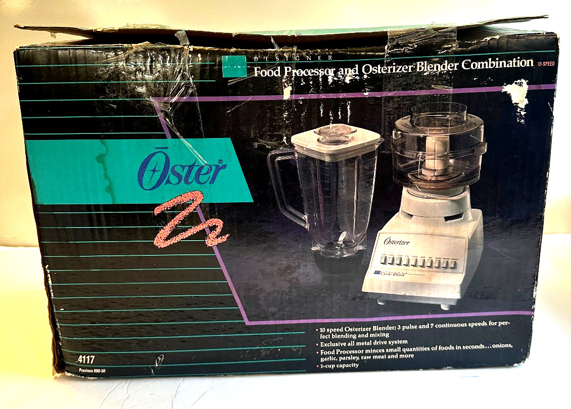 Open Box Osterizer 10 Speed Blender & Food Processor Combination 4117  Vintage