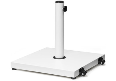 Base 43lbs con ruedas, hormigón blanco resistente para exterior