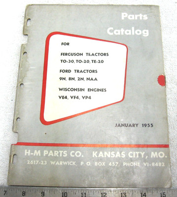 VINTAGE 1955 FERGUSON FORD TRACTOR PARTS CATALOG 9N 8N 2N TO30 TO20 TE20