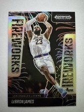 2024-25 Panini Prizm Black - Fireworks LeBron James #3 Silver Prizm