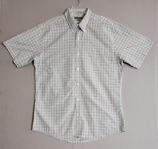 Eddie Bauer Shirt Men's Large Collared Wrinkle Free Short Sleeve Button Down