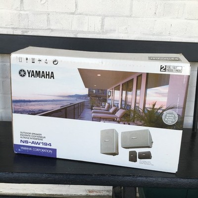 New Open Box Yamaha NS-AW194 Outdoor PAIR Speakers White PLEASE READ