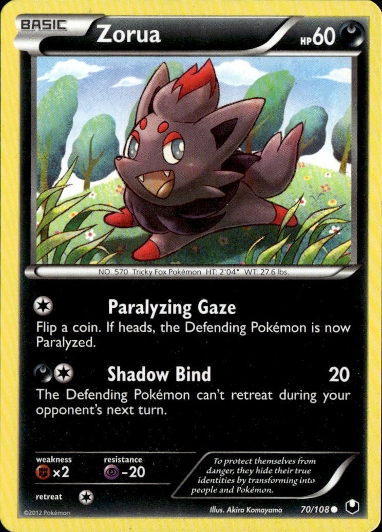 Zorua (70) Common Dark Explorers 70/108 LP