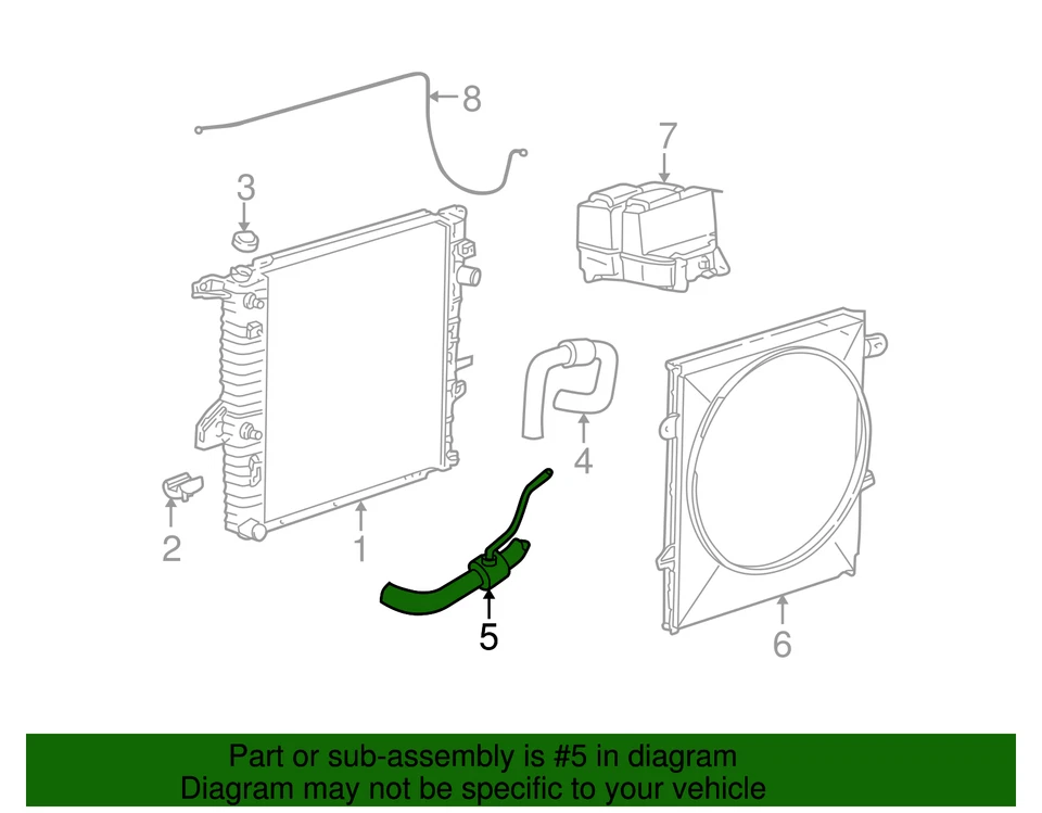Ford Ranger 1998-2008 original - manguera inferior JL5Z-8286-B Foto 2 de 4