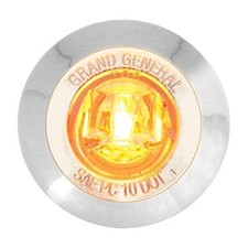 75221 1-1/4" Dual Function Mini LED Light with Chrome Amber/Clear w/Bezel
