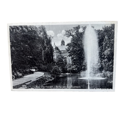Postkarte AK Bad Oeynhausen Partie am Goldfischteich Gelaufen 1943 Ansichtskarte