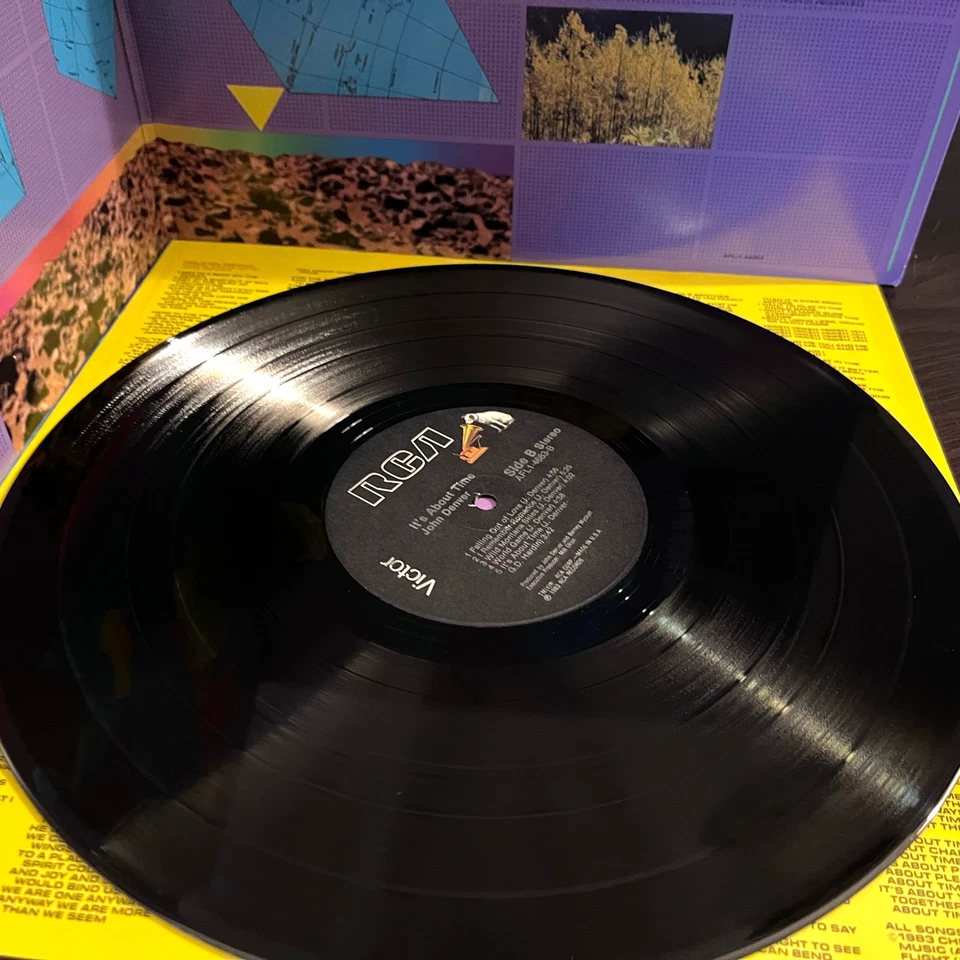 JOHN DENVER - It's About Time (1983) - 12" Vinyl Record LP - EX - Image 4 of 4