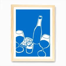 Wine And Olives 2 Art Print Framed Wall Art Poster Canvas Print Picture