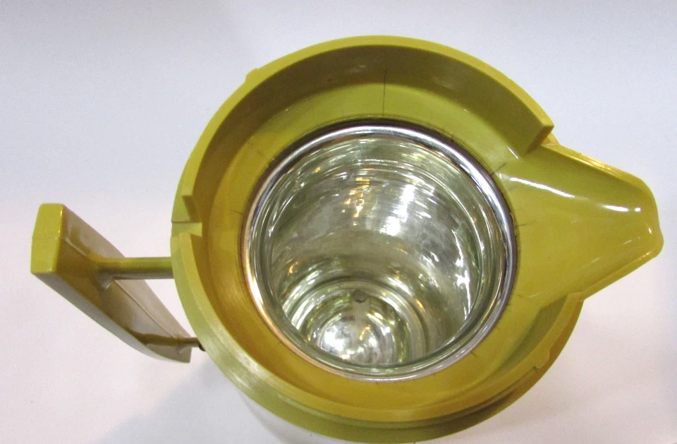 Jarra termo mayordomo bebidas Aladdin's vintage 1 qt 4450 oro blanco plástico Foto 4 de 4