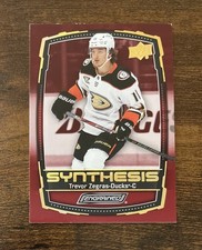2023-24 Upper Deck Engrained Synthesis Red Trevor Zegras #S-15 Anaheim Ducks