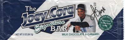 1998 Joey Cora Candy bar wrapper milk chocolate and caramel Seattle Mariners