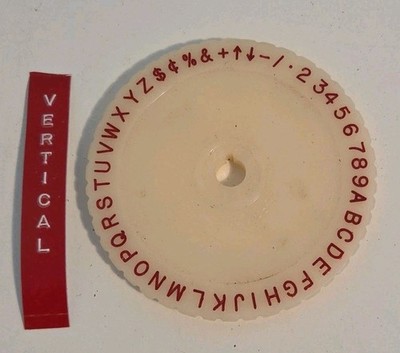 Dymo VERTICAL Font Character Wheel Replacement for Vintage Label Embosser Maker
