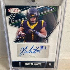2024 SAGE HIT football trading card featuring an autograph from JAHIEM WHITE