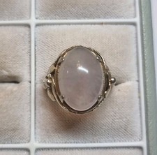 massiver Ring 925er Silber vergoldet mit Mondstein 57 
