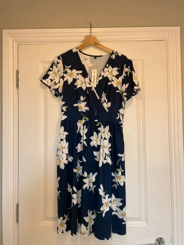 VotePretty Floral Patterned Midi Dress - Image 1 of 4