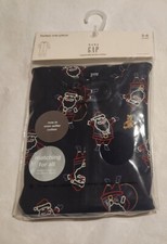 NWT Baby Gap Christmas Santa Claus Print Footed Pajamas PJs 1PC