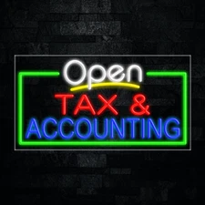 Tax & Accounting LED Neon Sign 33"L x 18"H #35885