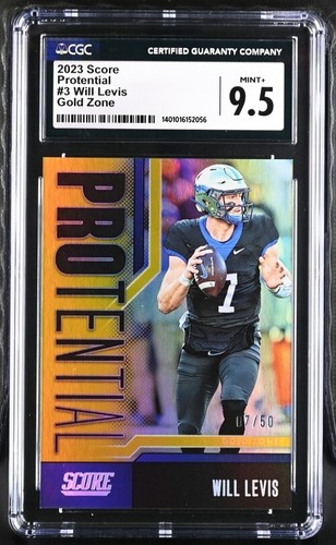 2023 SCORE WILL LEVIS PROTENTIAL GOLD ZONE ROOKIE 🔥07/50🔥TITANS JERSEY MATCH