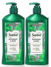  2 Ct Suave 100 Natural Rosemary  Mint Invigorating Shampoo 18 Fl Oz