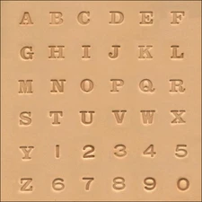 1/4" (6.4mm) Classic Serif Font Alphabet & Number Leather Stamp Set 8134-00