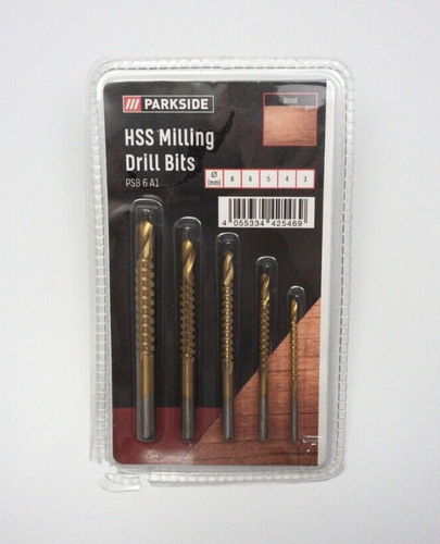 Parkside HSS Milling Drill Bits 5 Piece 
