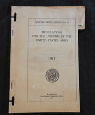 1913-1917 WW1 Vorschriften f&uuml;r Die Uniform Der Vereinigte Staaten Armee Gut Form
