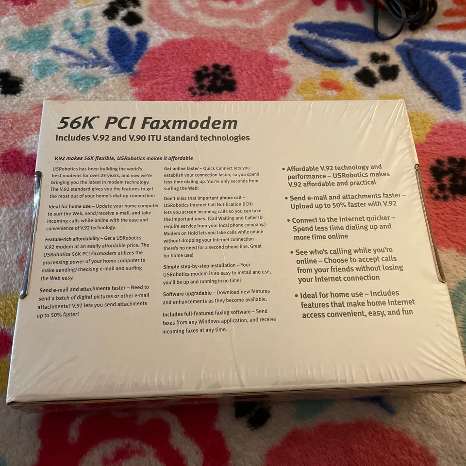 USRobotics Fax Modem USR5670 56 Kbps Includes V.92 And V.90 ITU Standard Tech - Image 2 of 2