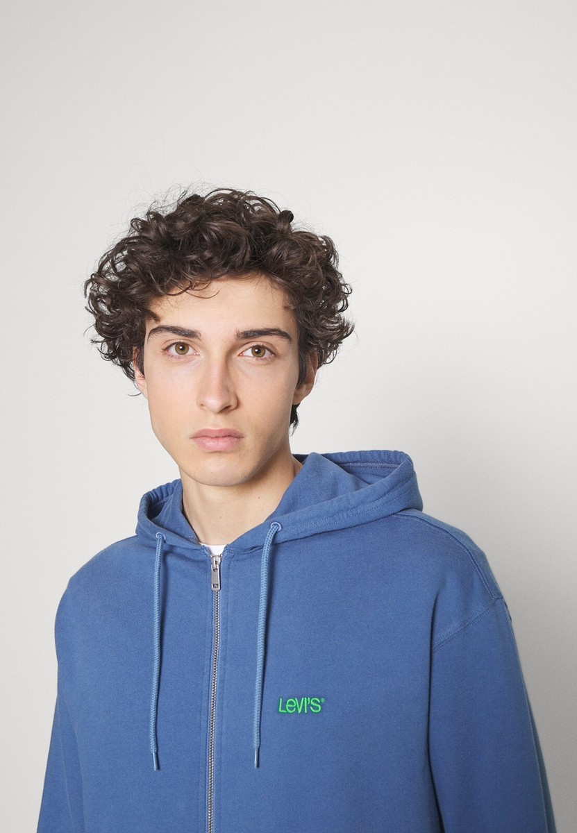 Levi's Seasonal Zip Up Hoodie Sunset Blue Size Large Relaxed Levi's Seasonal Zip Up Hoodie Sunset Blue Size Large Relaxed