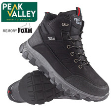 Boys Girls Waterproof Boots Walking Hiking Lace Up Winter Kids Ankle Shoes Size