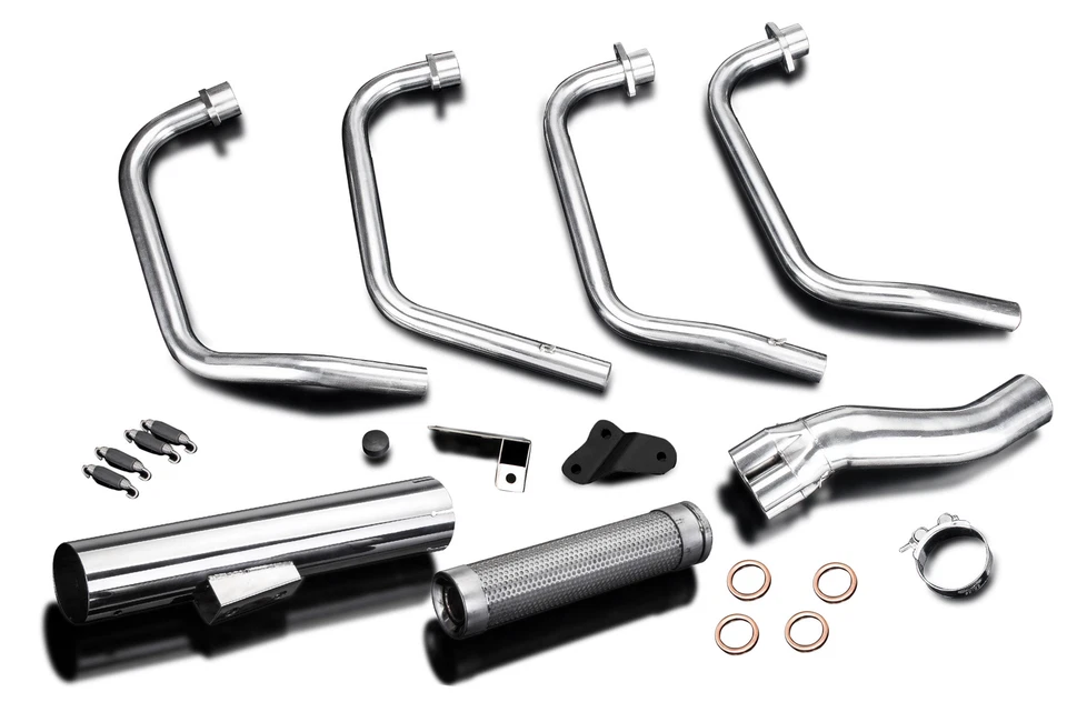 Silenciador de café clásico escape de acero inoxidable Suzuki GS1100E GS750 Delkevic 4-1 80-83 Foto 2 de 4