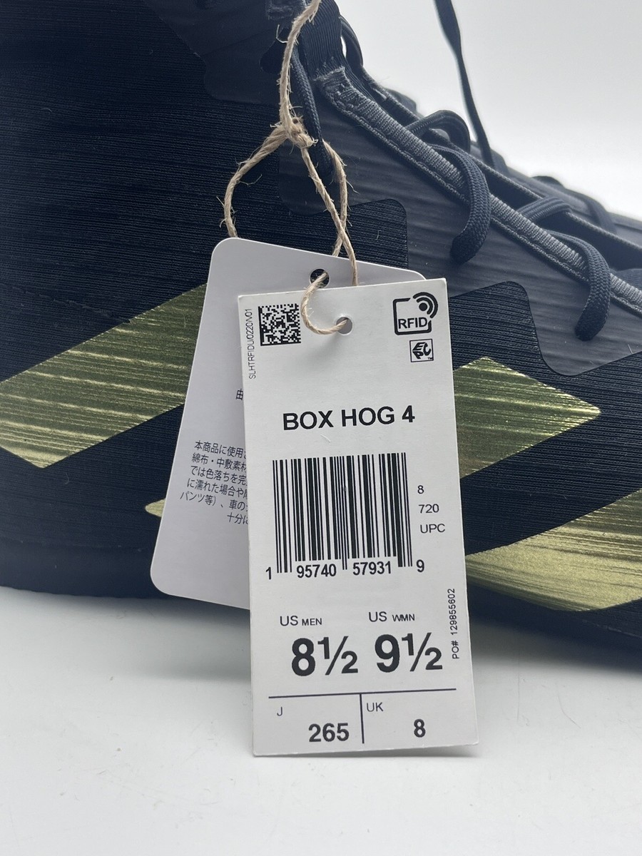 Adidas Boxing BOX HOG 4 GZ6116 Core Black Gold Metallic Gray 