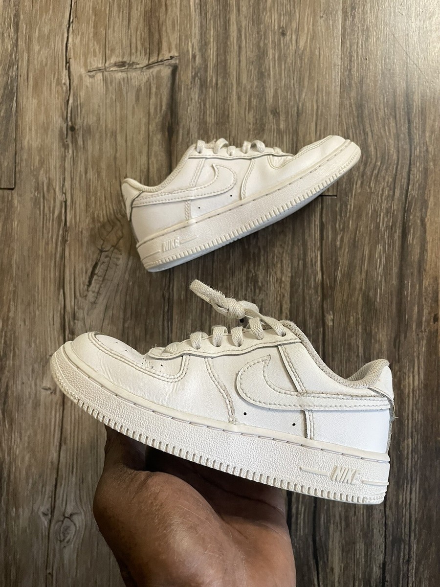 Nike Air Force Low Triple White Sneakers Size 12C Unisex