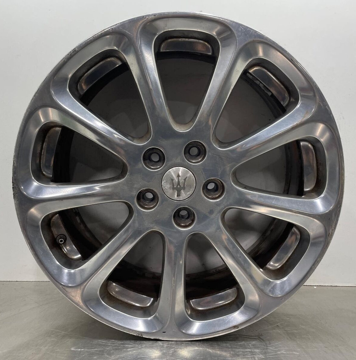 2009 Maserati Quatteoporte Front Genuine Wheel Rim 19" x 8.5" Polished 9 Spoke