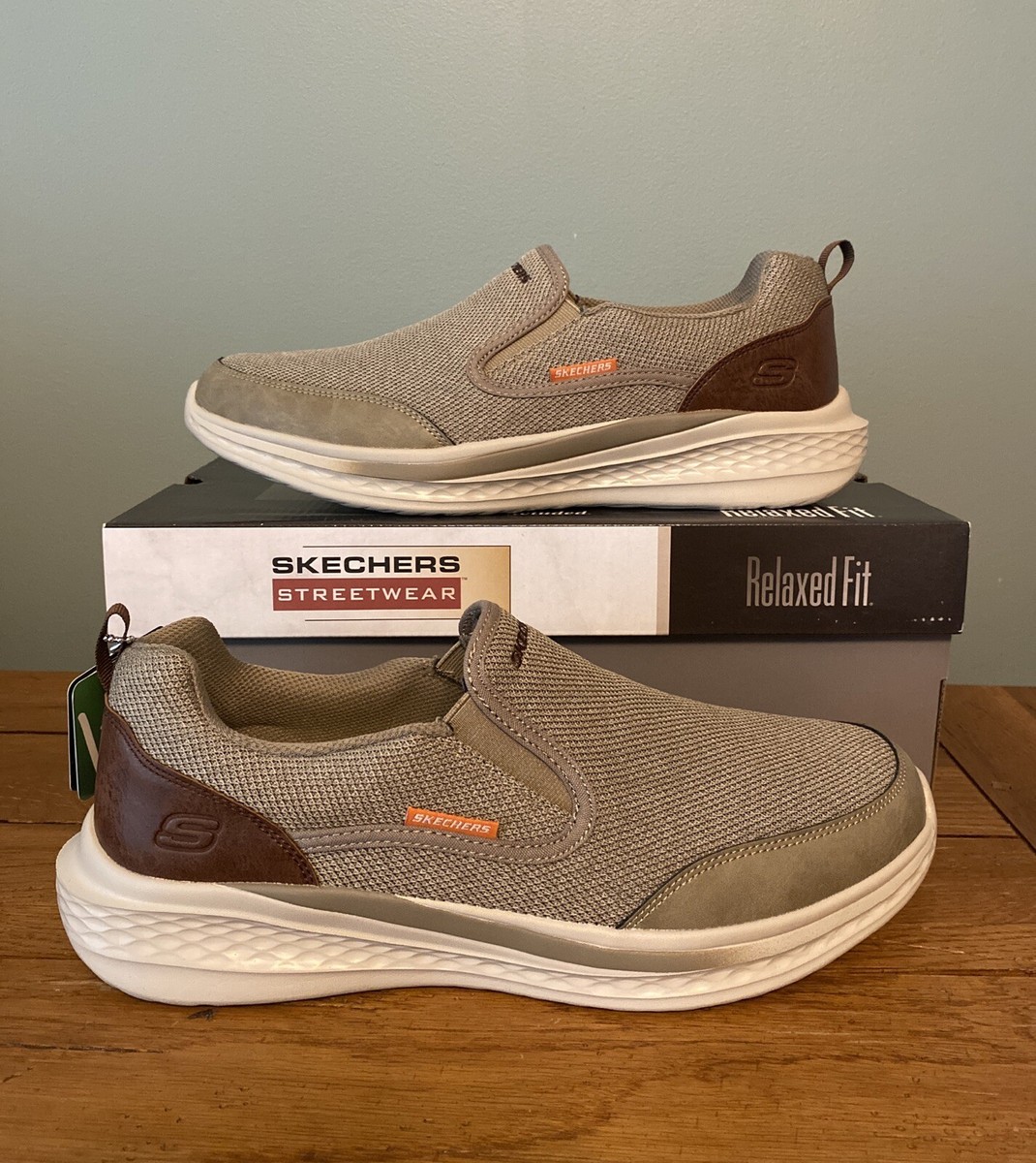 Skechers Relaxed Fit Slip On Slade Lucan Memory Foam 210808 Khaki