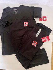NEBRASKA CORNHUSKERS Scrubs Set Top  Bottom Size XS Officially Licensed NEW