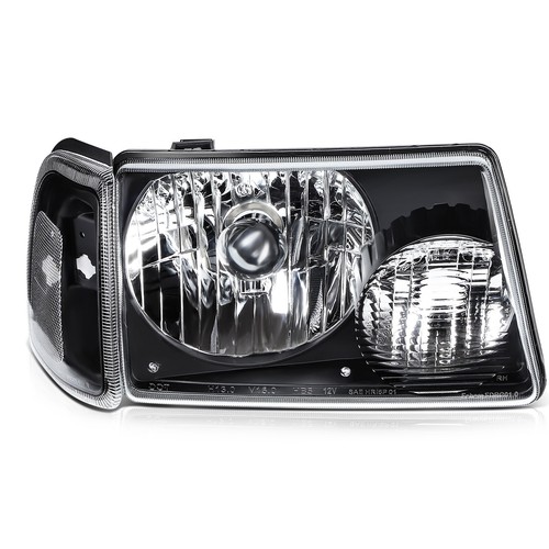 Fits Ford Ranger 2001-2011 Black Clear Lens Left+Right Pair Headlights Assembly - Picture 5 of 9