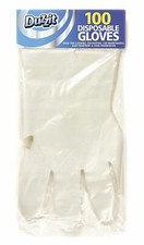 100 Disposable Gloves Clear Cleaning Decorating Car Hair Treatment Food  UK SALE