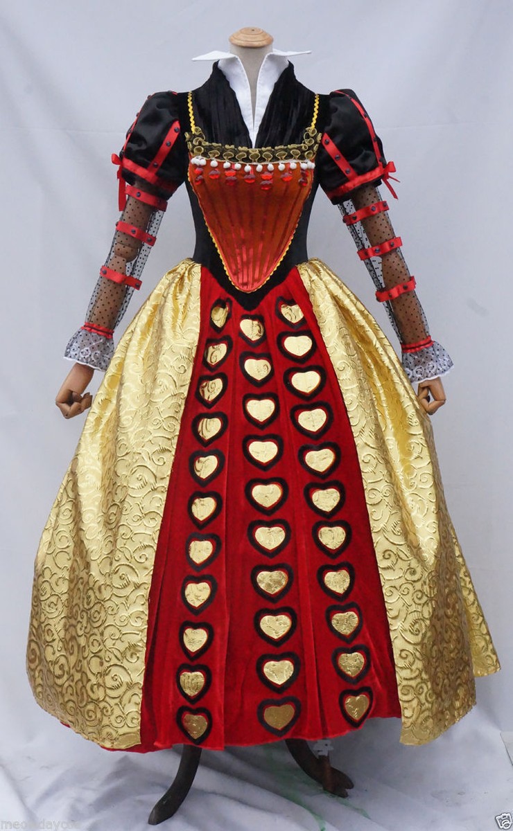 open lace back dress Alice in Wonderland Red Um Dress Recreation Costume – MJcostume
