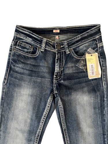 Reba Bootcut Jeans W/ Embroidered Pockets Women's Size 4 Blue Denim NWT - Picture 3 of 9