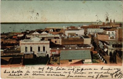 PC ARGENTINIEN, ROSENKRANZ DES STA FE, TEILANSICHT, VINTAGE POSTCARD (b11698)