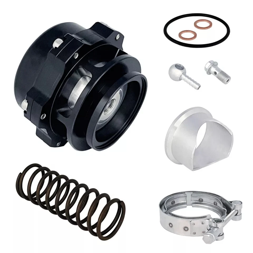 Black Universal 50mm BOV Blow Off Valve Q Typer For Tial V-Band Flange NEW Foto 3 de 4