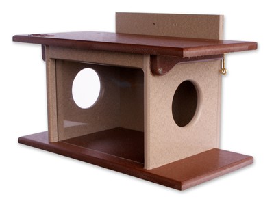 Amish Made Squirrel House Feeder Eco Friendly Poly Wood Post