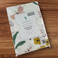 Pottery Barn Kids Wildflower Butterfly Organic Cotton Standard Pillow Sham New