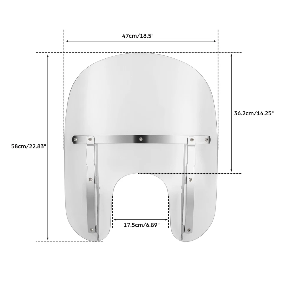 Soporte de montaje de parabrisas transparente para Harley Sportster XL883 1200 88-22 Foto 3 de 4