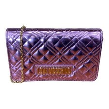 LOVE MOSCHINO DAMEN TASCHE SCHULTERTASCHE GESCHLOSSEN aus PATTA Lavendel JC4079